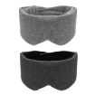 Gray Oversized Cotton Blackout Sleep Eye Mask - Breathable - 2