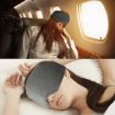 Gray Oversized Cotton Blackout Sleep Eye Mask - Breathable - 6