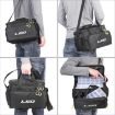 LEO 28048 Black Thickening Square Fishing Gear Bait Wheel Bag - 6