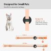 Yellow Pet Cat Reflective Collar with Airtag Tracker Bell - 6