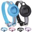 Airtag Tracker Protective Pet Collar Cover, PU, S, Blue - 2