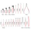 Pink 6 PCS Stainless Steel Nail Clipper Set with Eyebrow Trimmer - 3