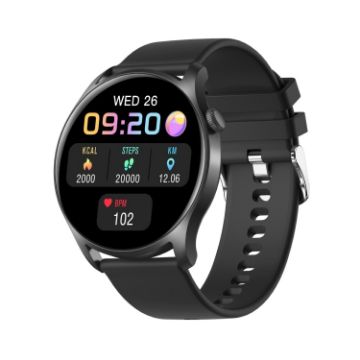 KC08 Smart Wristband, 1.28" IPS, Sleep & Heart Rate Monitoring (Black) - 1