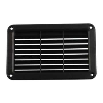 Black Louvered Ventilation Panel 193x122mm A6788 Cover - 1