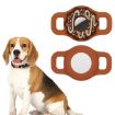 Brown Silicone Donut Pet Collar Cover for AirTag - Anti-scratch - 1