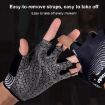 BOODUN 1096 Black Medium Silicone Fitness Gloves, Non-Slip & Breathable - 6