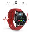 E89 Leather Strap Smart Health Watch with ECG & AI Diagnosis (Black) - 5
