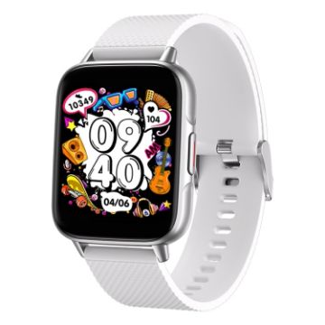 FW02 1.7" Smart Health Watch with Heart Rate & Oxygen Monitor (White) - 1