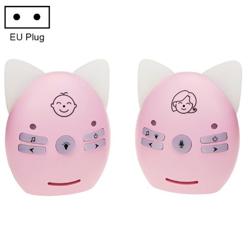 V30 Pink EU Plug Wireless Baby Monitor with Intercom & Night Light - 1