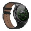 GW69 Plus Smart Watch, BT Call, Heart Rate, BP, Oxygen, Black/Leather - 2