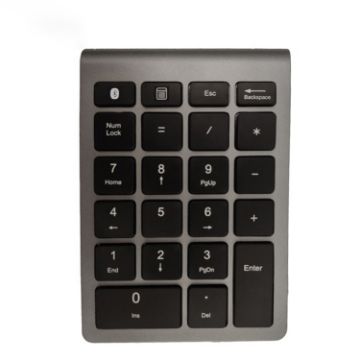 BT304 22-Key Mini Wireless Bluetooth Keyboard for Laptops (Gray) - 1