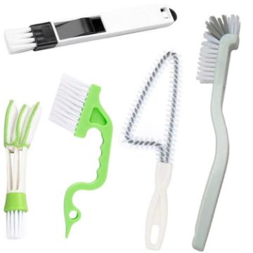 5PCS Groove Cleaning Multi-tool Brush for Doors & Windows (White) - 1