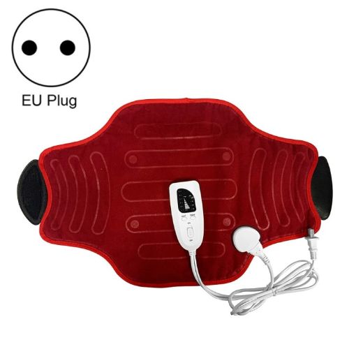 Adjustable Heated Compression Belt EU Plug 230V (Wine Red) - 1