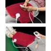 Adjustable Heated Compression Belt EU Plug 230V (Wine Red) - 5