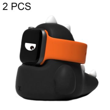 Cute Dinosaur Shaped Silicone Charging Stand for Apple Watch, 2 PCS - 1