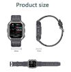 KR06 Smart Watch: 1.8" Monitor, Heart Rate & BP, Call - Black - 3