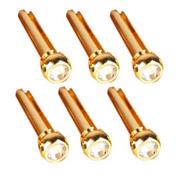 6PCS Guitar Caps, Pure Copper Citrimine, Crystal Head (White) - 1