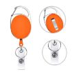 Retractable Red Badge Reel Lanyard ID Card Holder, 68cm Zinc Alloy - 3