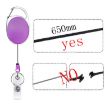 Retractable Red Badge Reel Lanyard ID Card Holder, 68cm Zinc Alloy - 4