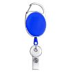 Navy Blue 68cm Retractable Zinc Alloy ID Badge Reel Holder - 1