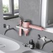 Wall Mount 2-in-1 Hair Dryer & Bathroom Shelf (White) - 5