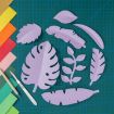 Light Purple Leaf Ornaments Photography Props - Paper-cut - 1