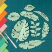 Light Purple Leaf Ornaments Photography Props - Paper-cut - 3