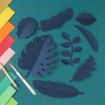Dark Blue Paper-cut Leaf Ornaments for Photography Props - 1