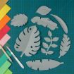 Paper-cut Leaf Ornaments Photography Props - Light Gray - 1