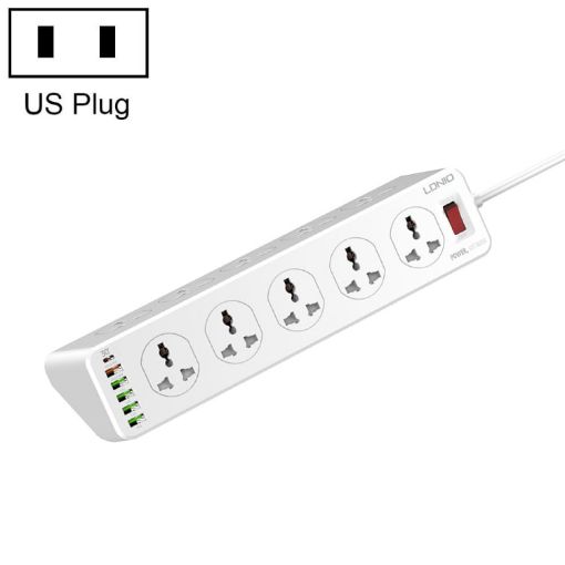 LDNIO SC10610 30W Multifunctional Fast Charging Socket, US Plug - 1