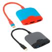 H0231 Portable Expansion Dock for Mobile/Nintendo Switch (Red Blue) - 2