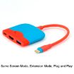 H0231 Portable Expansion Dock for Mobile/Nintendo Switch (Red Blue) - 3