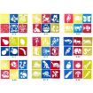 DIY Drawing Stencil for Children - Colorful Hollow Copy Board H-16 - 2