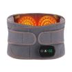 Gray USB Heated Massage Lumbar Belt with Red Light Therapy - 1