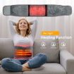 Gray USB Heated Massage Lumbar Belt with Red Light Therapy - 4