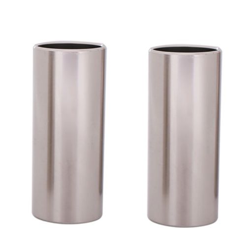2PCS Silver Stainless Steel Guitar Slide Tube, 60mm Folk Block - 1