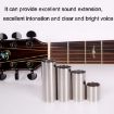 2PCS Silver Stainless Steel Guitar Slide Tube, 60mm Folk Block - 5