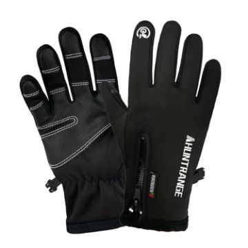 HUNTRANGE A022 Waterproof Touch Screen Riding Gloves, Large, Black - 1