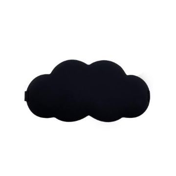 Ice Silk Memory Foam 3D Cloud Eye Mask for Sleep (Black) - 1