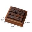 28PCS Vintage Wooden Alphabet & Number Stamps (Lowercase) Set - 3