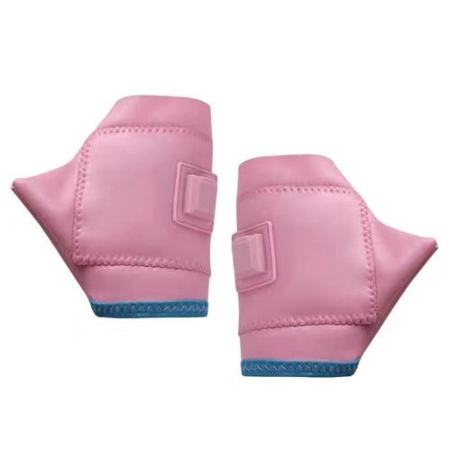 Adjustable Temperature Rechargeable Heated Half Finger Gloves, S (Pink) - 1