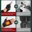 Adjustable Temperature Rechargeable Heated Half Finger Gloves, S (Pink) - 5