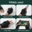 Adjustable Temperature Rechargeable Heated Half Finger Gloves, S (Pink) - 6