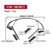 Infiniti G35/G37/G25/Q60 Steering Wheel Trim Sticker Set, 6pcs (Black) - 3