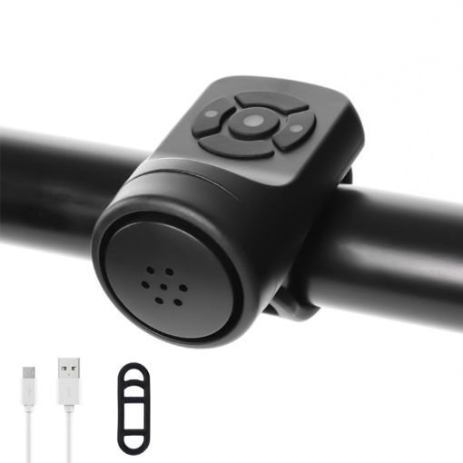 120db Electric Bicycle Bell, 4 Modes, Rechargeable Alarm Horn - 1