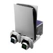PS5 Dual Charging Station with Cooling Fan & Disc Storage Rack - 5