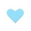 Sky Blue Heart Shaped PU Leather Bookmark for Business Students - 1