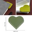 Mini Student Library PU Leather Heart Bookmark (Light Brown) - 3