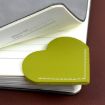 Mini Student Library PU Leather Heart Bookmark (Light Brown) - 6