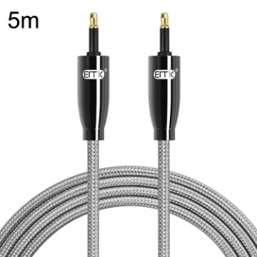 EMK QH4.0 Mini Toslink 3.5mm SPDIF Audio Cable, 5m (Black) - 1